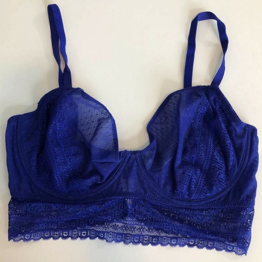 NEW! FP INTIMATELY get off my cloud blue lace bra - Picture 5 of 7